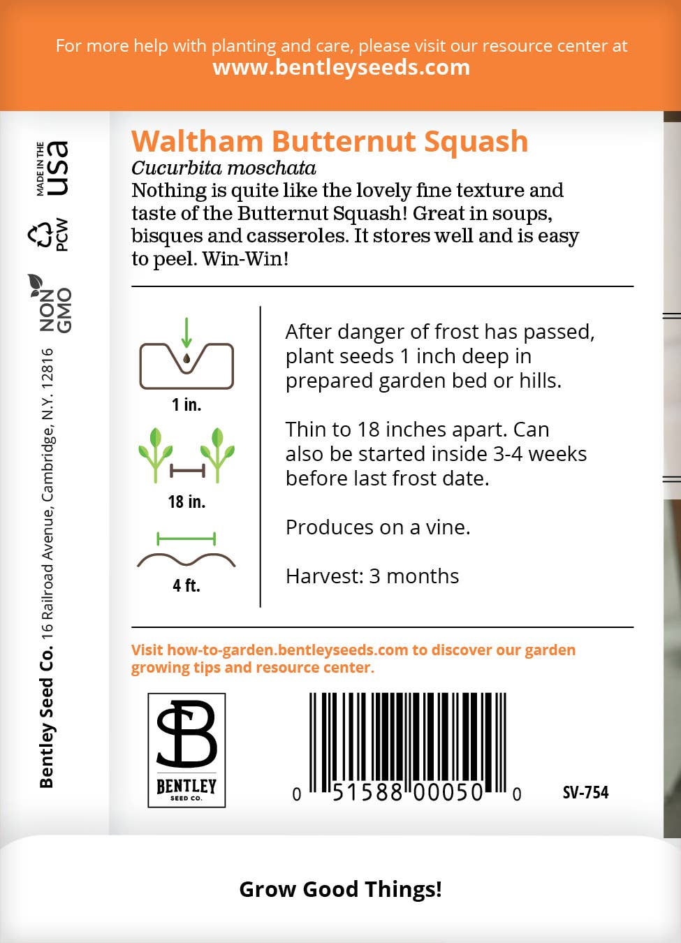 Bentley Seed Co. - Vente Graines de plantes - Courge et noyer Butternut1