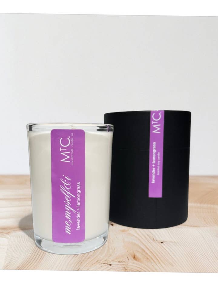 Lavender + Lemongrass - Calming Soy Candle | Me, Myself & I for wholesale by momMY TIME candle co.