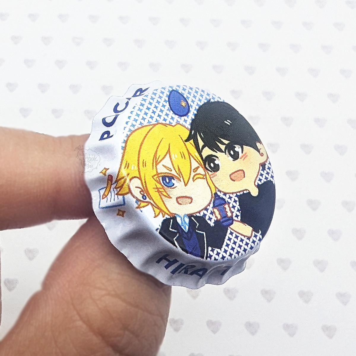 squibblefu - Wholesale Lapel Pin/Button - Pocari Sweet | Hirano to Kagiura | Bottle Cap Pin-back Button17