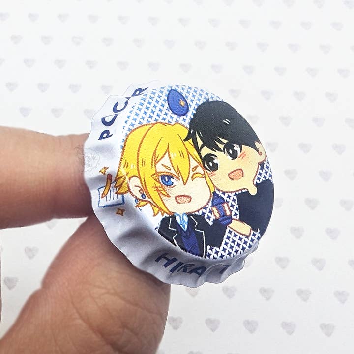 squibblefu - Wholesale Lapel Pin/Button - Pocari Sweet | Hirano to Kagiura | Bottle Cap Pin-back Button17