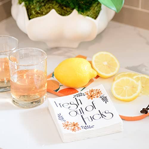 Pelz Brands - Wholesale Disposable Napkin - Twisted Wares “Fresh Out of F'cks” Napkins –Bold Adult Party3