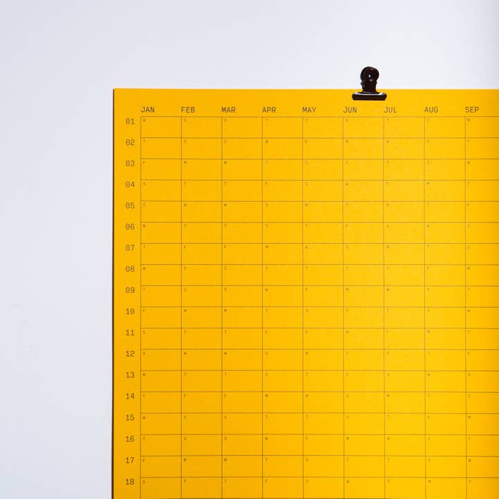 Case Study - Wholesale Calendar - 2025 Yearly Wall Calendar - Citrine
