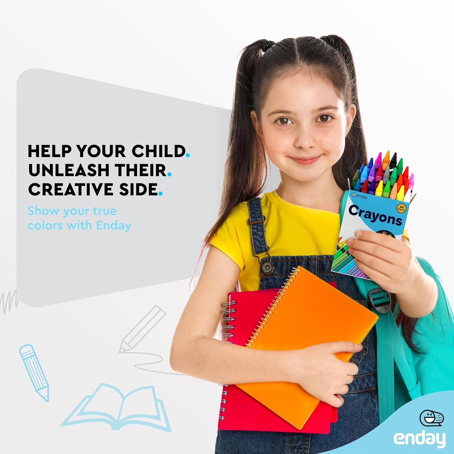 enday - Wholesale Crayons - Kids & Baby - Enday Premium  Crayons 24 Count, Box of Crayons 24 Color5