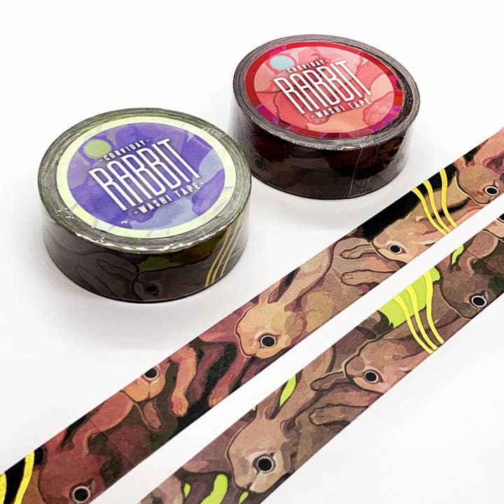"RABBIT" Gold Foil Washi Tape for wholesale by CORVIDAY
