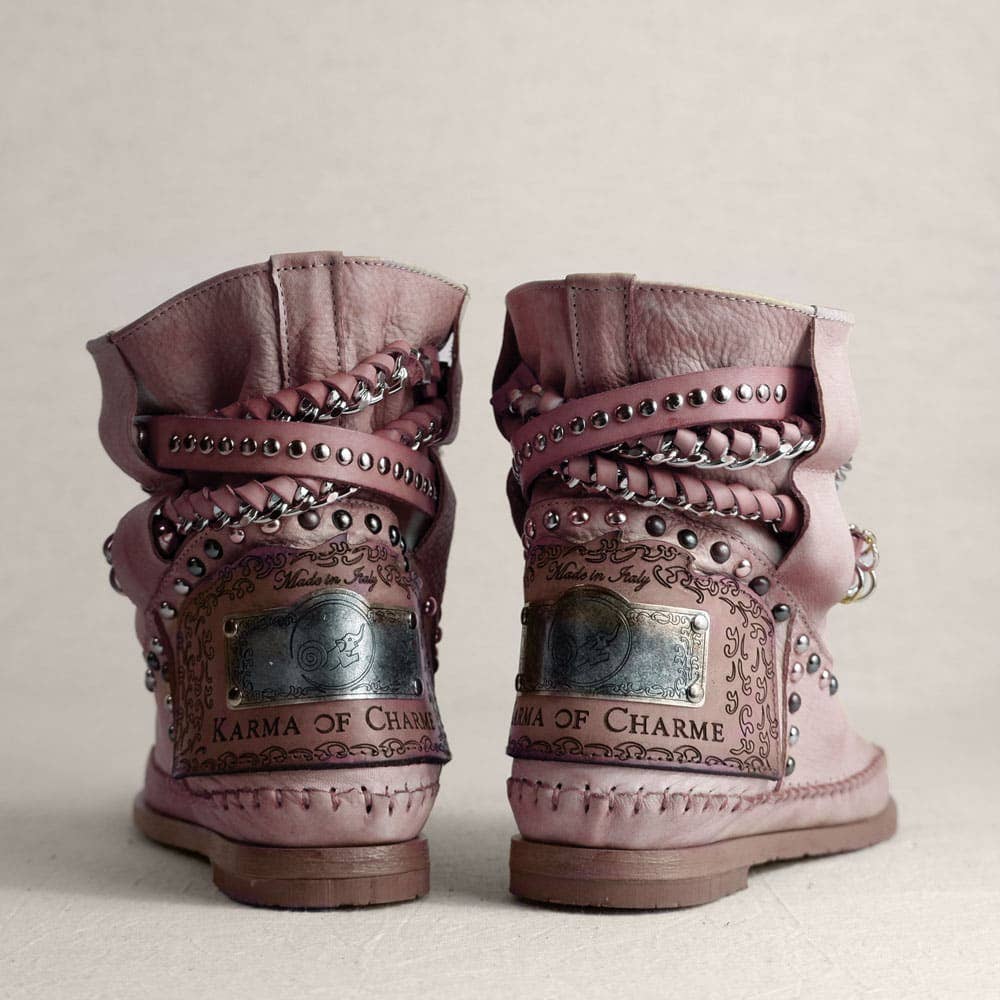 Karma of Charme - Venta al por mayor Botines - Mujer - Botines Stra2 Queen teñidos a mano con correas ajustables y piedras2