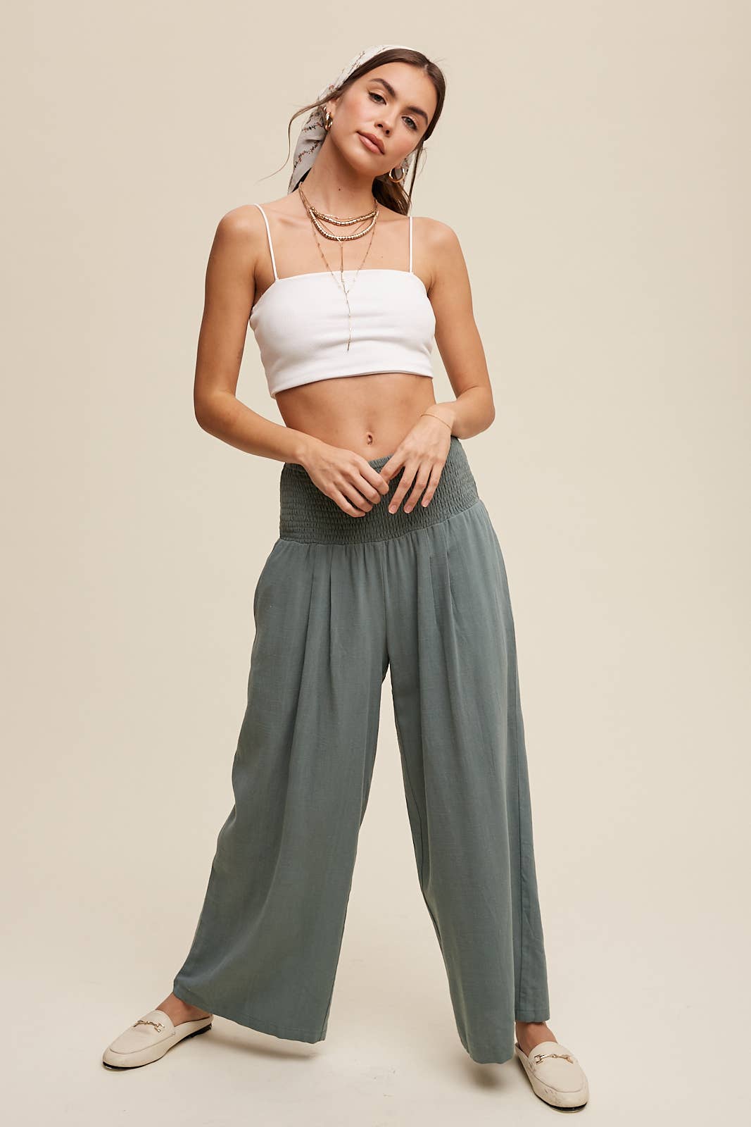 Listicle - Wholesale Pants - Women's - Smocked Waist Wide Leg Pants
Smocked Waist Wide Leg Pants
24