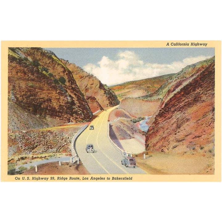Art Print CS-44 California Highway for wholesale by Found Image Press