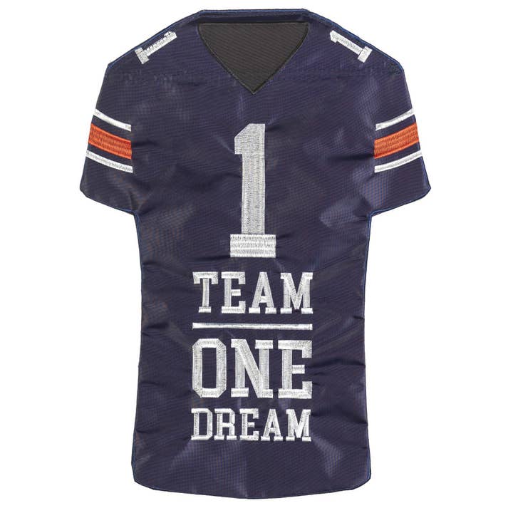 CAMISETA DE FÚTBOL AZUL MARINO Y NARANJA BANDERA JARDÍN AL AIRE LIBRE para venta al por mayor de Magnolia