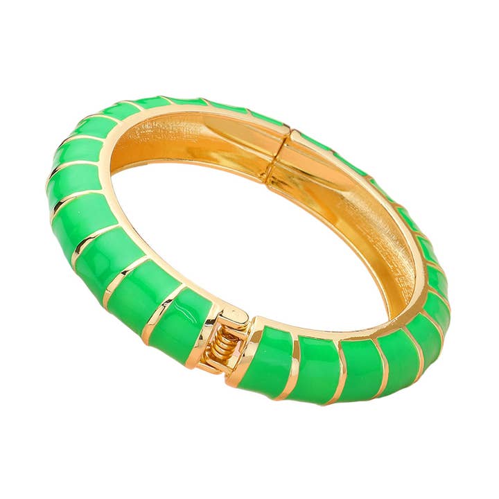 Sensibling Corp. - Wholesale Bangle Bracelet - Enamel Bamboo Hinged Bangle Bracelet9