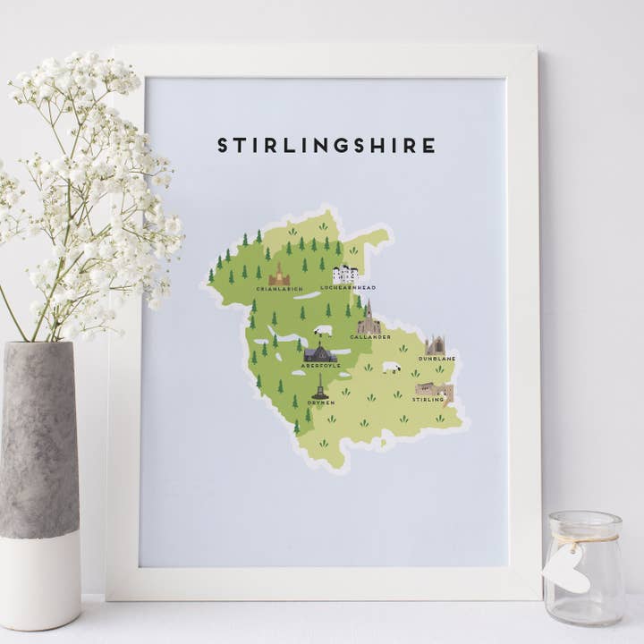 Pepper Pot Studios - Wholesale Map - Stirlingshire Map