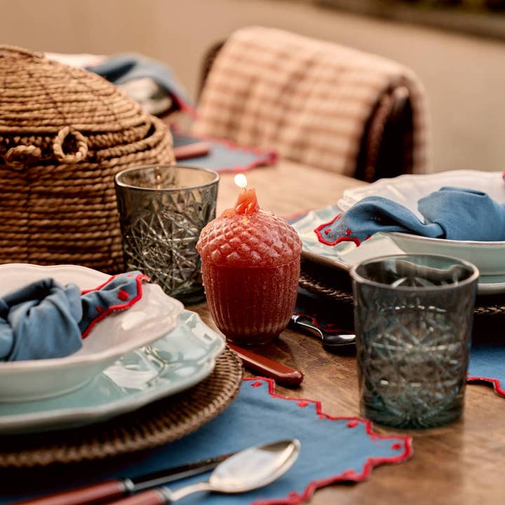 Mariaida Home – wholesale Placemat – Individual Porto, Blue with Red5