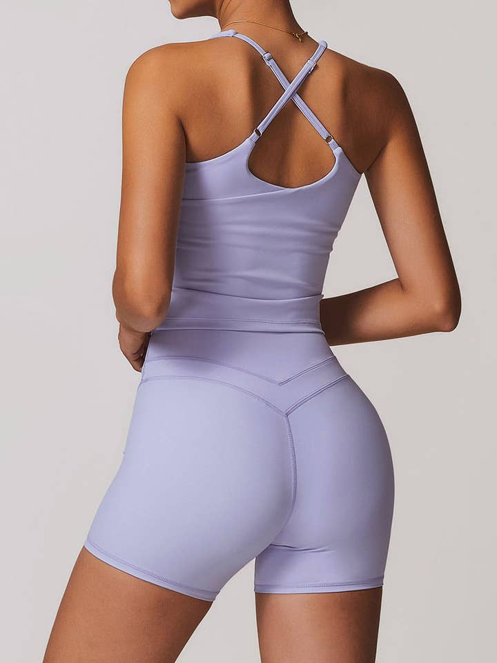 Crave by FW - Wholesale Tank top – Women′s - Solid U Neck Cross Back Yoga Tank Tops with Padded8