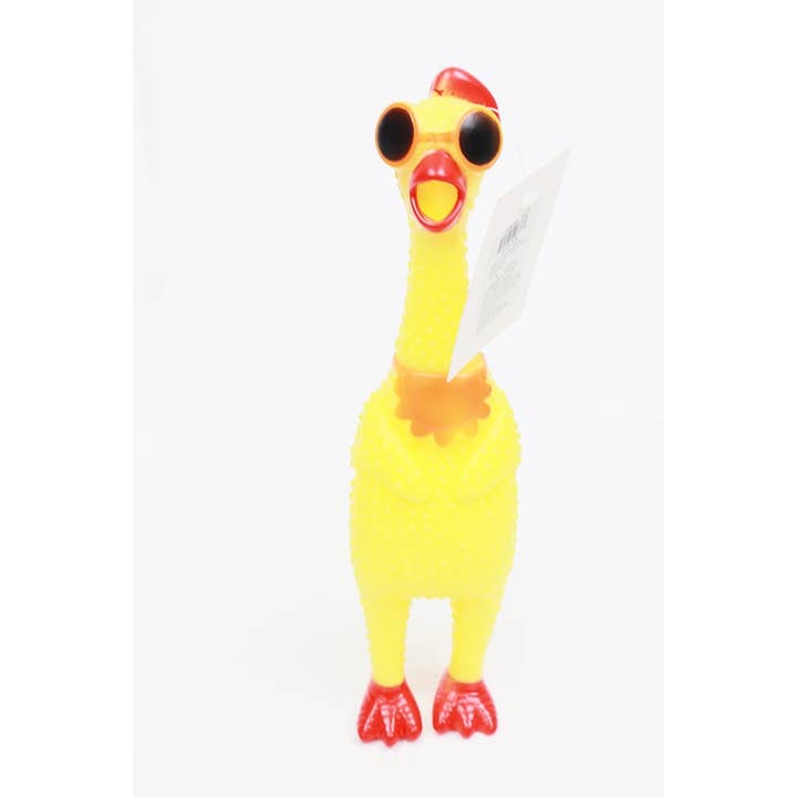 MIX COLOR Rubber Chicken Squeaky Toy for wholesale on Faire
