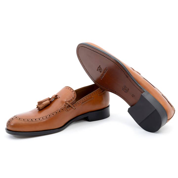 CR-23010-leather leather loafer for wholesale by Caramelo Shoes