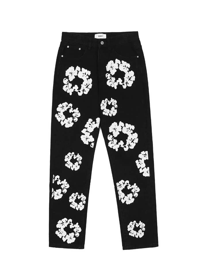 SALINA TRADING INC - Wholesale Top & Pant Set (NOT Loungewear) - Men's - Graffiti Print Denim Jacket And Jeans Set For Men3