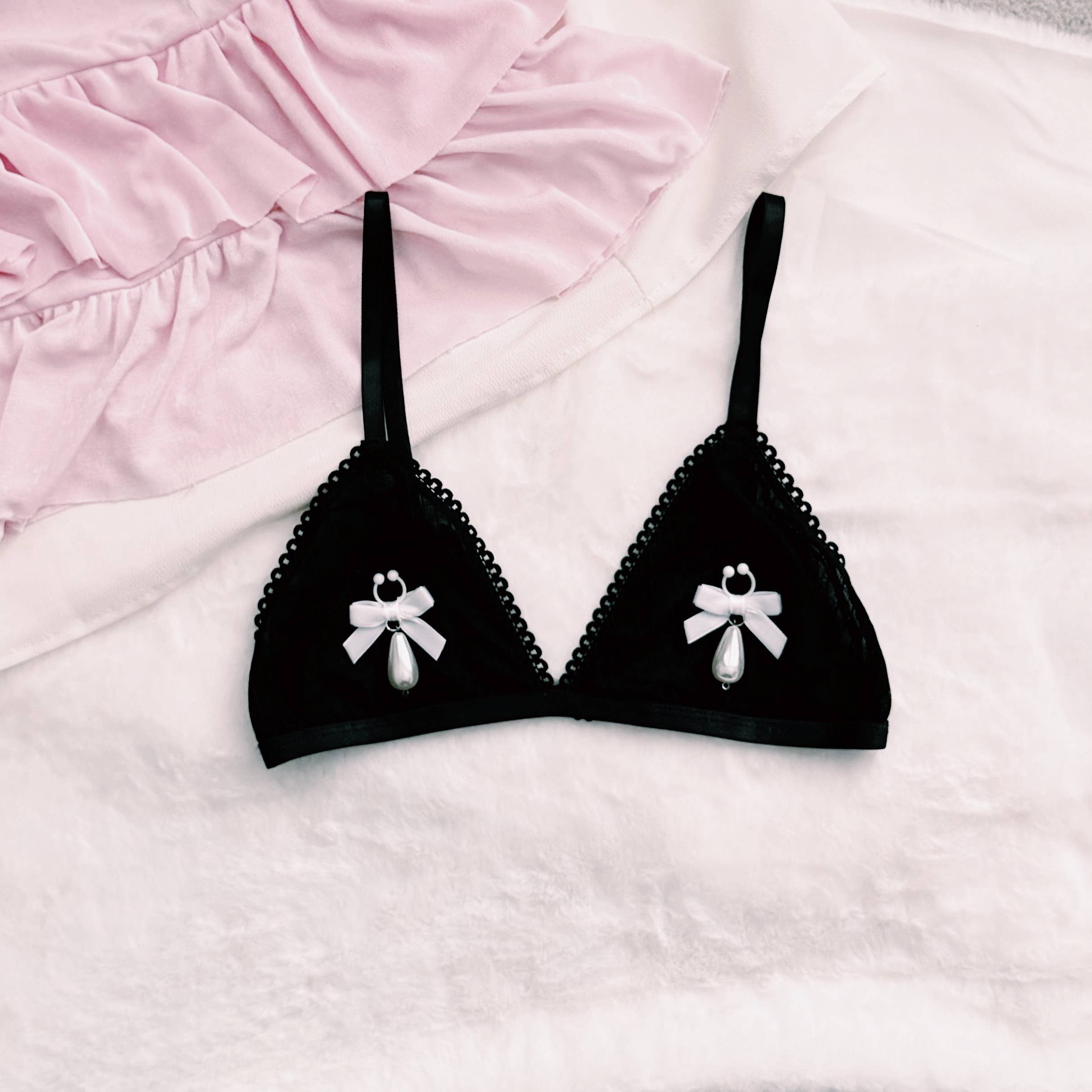 Tyes By Tara - Wholesale Sex Toy - Marie Antoinette White Niptyes | Pearl Nipple Clamps1