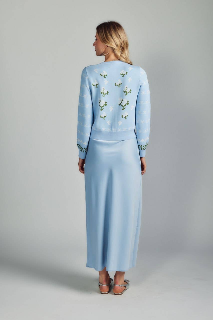 Aleeza Paris - Vendita all'ingrosso Cardigan - Donna - Cardigan in maglia con motivo floreale3