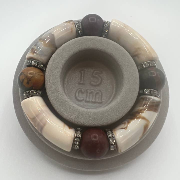 Bracelet en acrylique imitation pierre précieuse / Caramel, Agate pour la vente par Ritzy Roxx