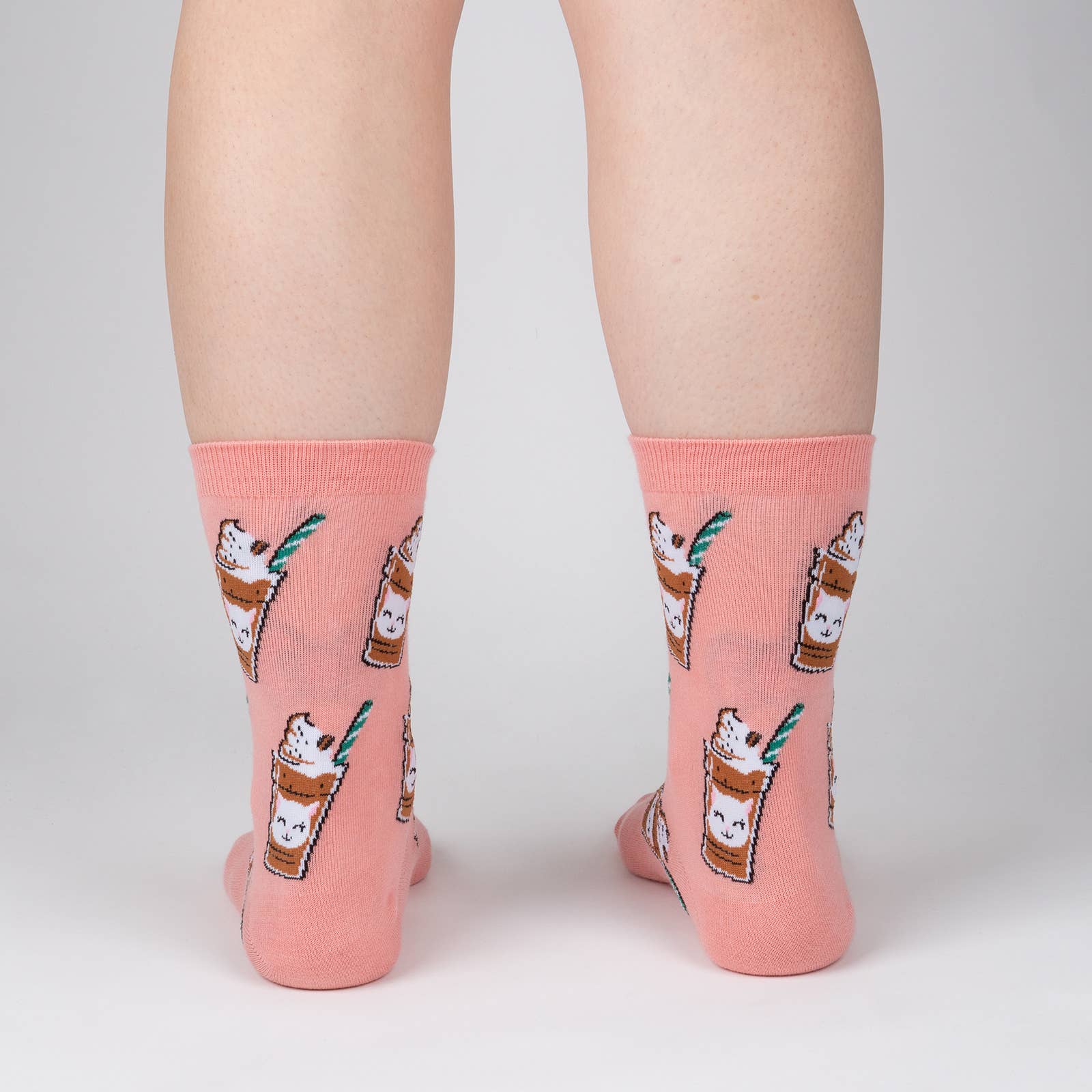 Sock it To Me - Wholesale Socks - Women's - Cat-puccino Crew Socks1