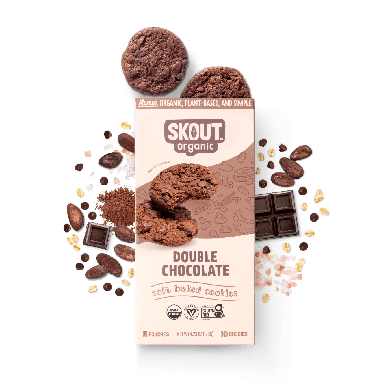 Skout Organic - Wholesale Cookie - Skout Organic Double Chocolate Soft Baked Cookies1