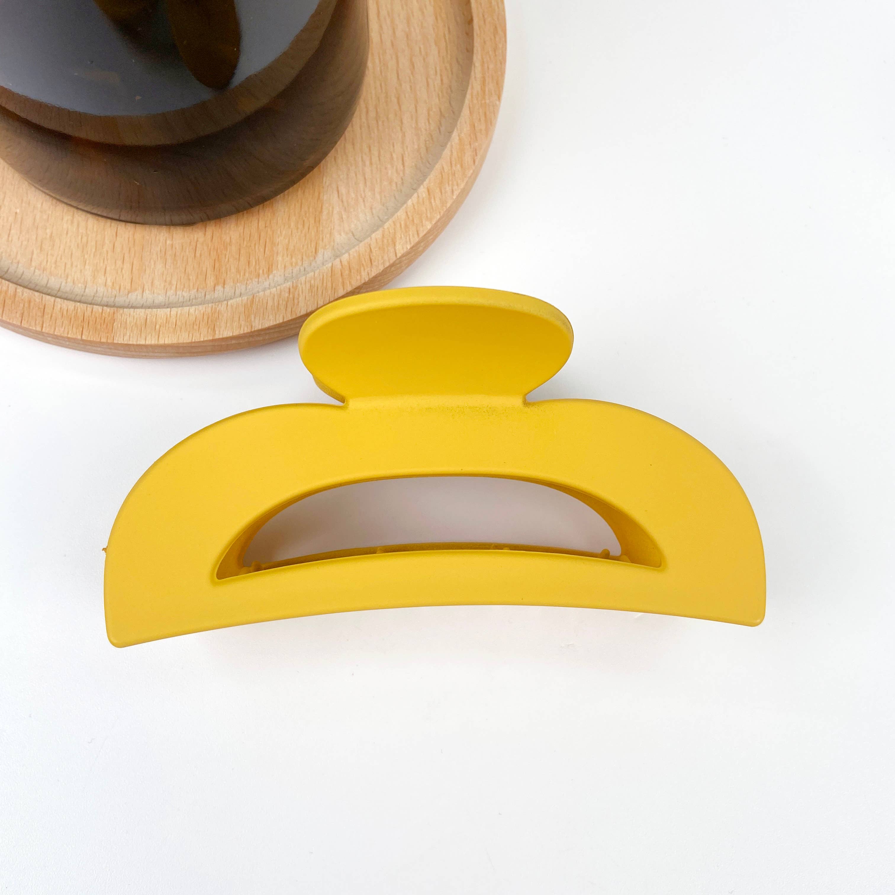 SoapElenGlen - Wholesale Hair Clip - Women's - 3.54" half circle frosted design hair clip1