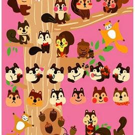 BCmini - Wholesale Sticker - Squirrel Puffy Stickers