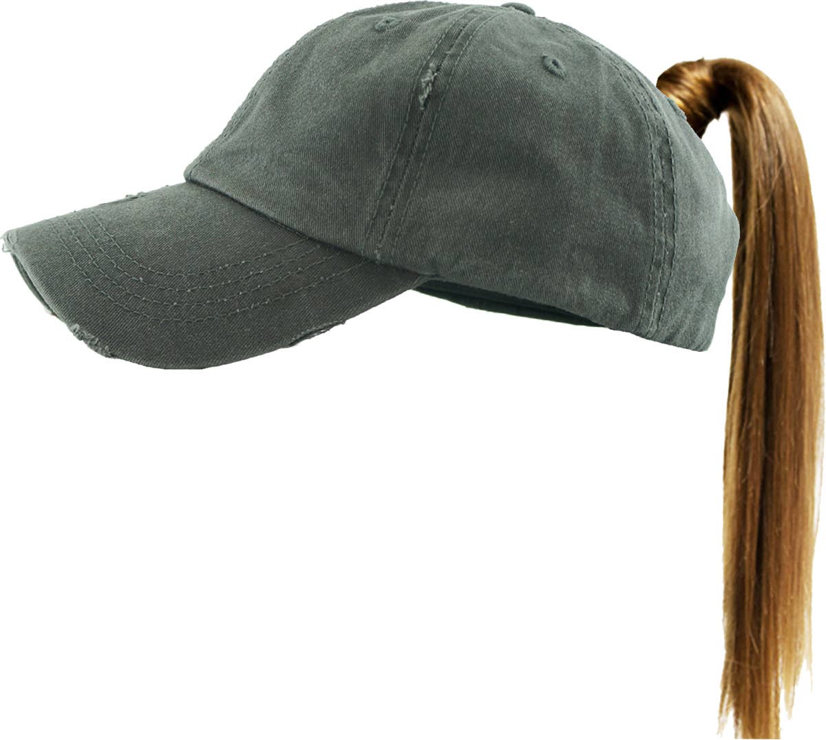 KBETHOS - Wholesale Ponytail Cap - Women's - Ponytail Washed Distressed Cotton Cap21