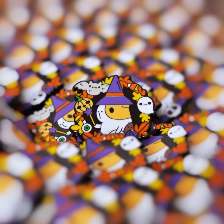 Noristudio – Großhandel Anstecker/Button – Schwarz vernickeltes Meerschweinchen-Halloween-E2