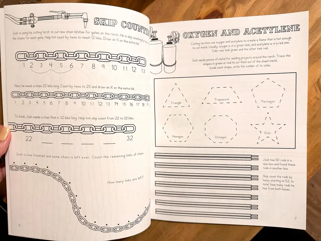Bored on the Range, LLC - Wholesale Early Reader Book (6-8) - Ranch Math Grade 2: Money, Fractions, and Place Value3