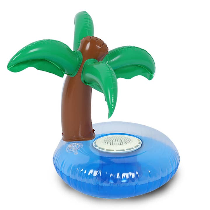 Aqua Jams Bluetooth Floating Speaker & Cup Holder- Palm Tree for wholesale by Trend Tech Brands