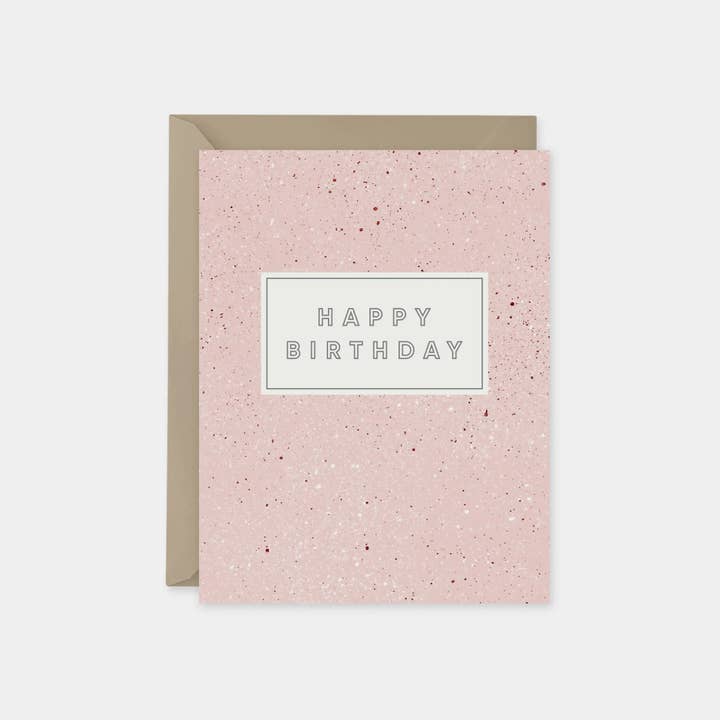 Carte d'anniversaire à pois roses pour la vente par The Design Craft