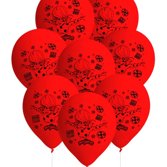 Fiestora - Wholesale Balloon - 8 Latex Balloons Ladybug2