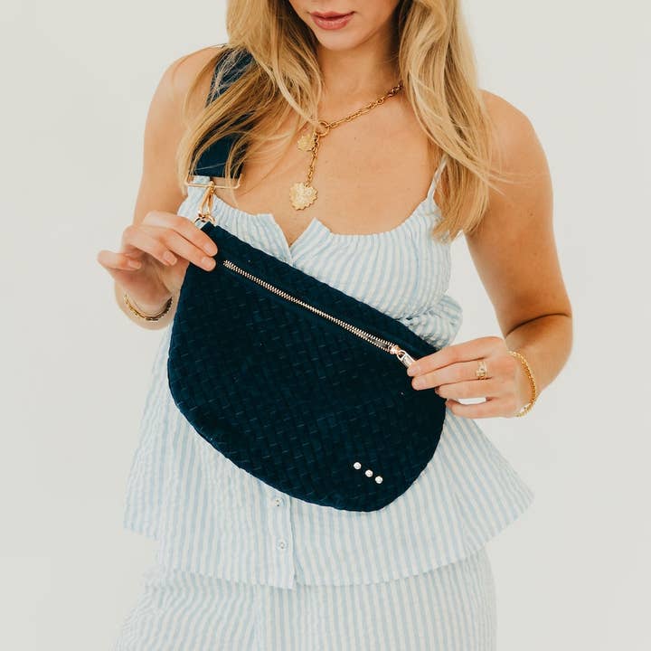 Suede Westlyn Woven Bum Bag for wholesale by Pretty Simple