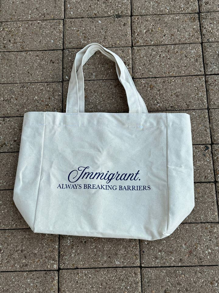 Immigrant Tote Bag for wholesale by Jen Zeano Designs