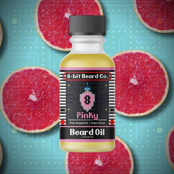 Pinky | Beard Oil - Pink Grapefruit, Crisp Citrus for wholesale by 8-bit Beard Co.