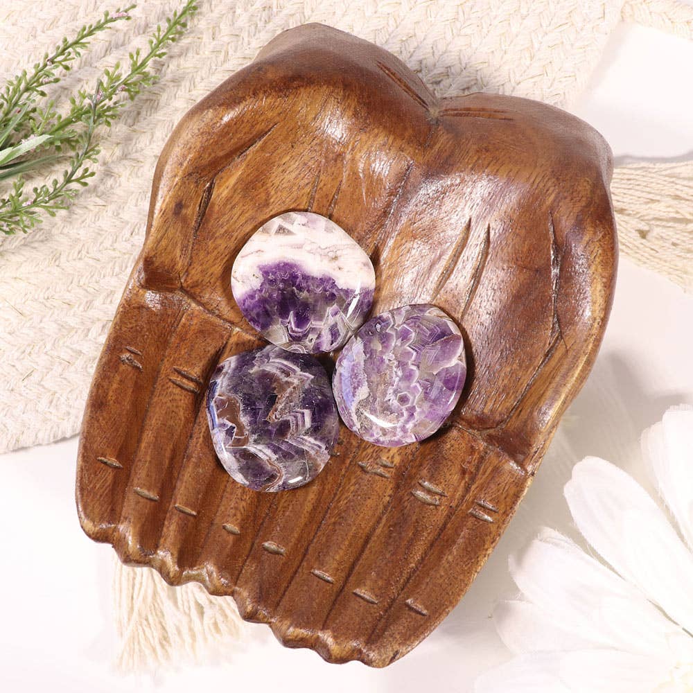 Natures Artifacts Inc - Venta al por mayor Piedras/cristales espirituales - Piedras de palma de cristal amatista10