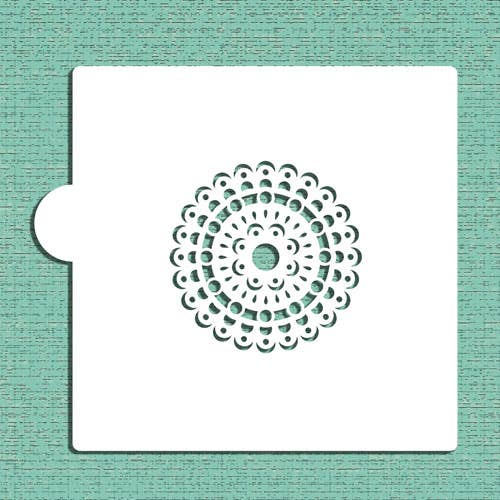 Pochoir pour biscuits et artisanat Mandala #3 pour la vente par Designer Stencils