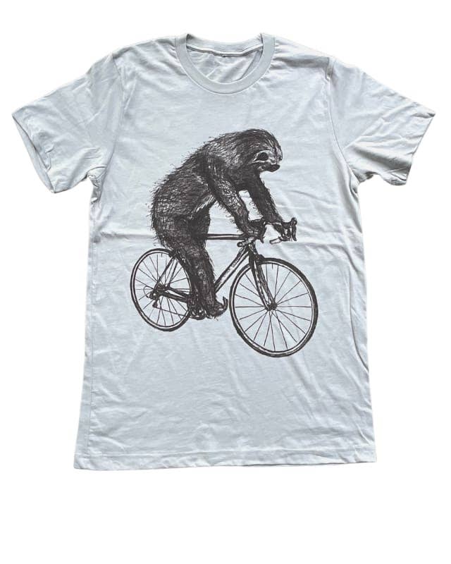 Dark Cycle Clothing – Engroshandel T-shirt med print - Herre – Dovendyr på en cykel herre/unisex skjorte4