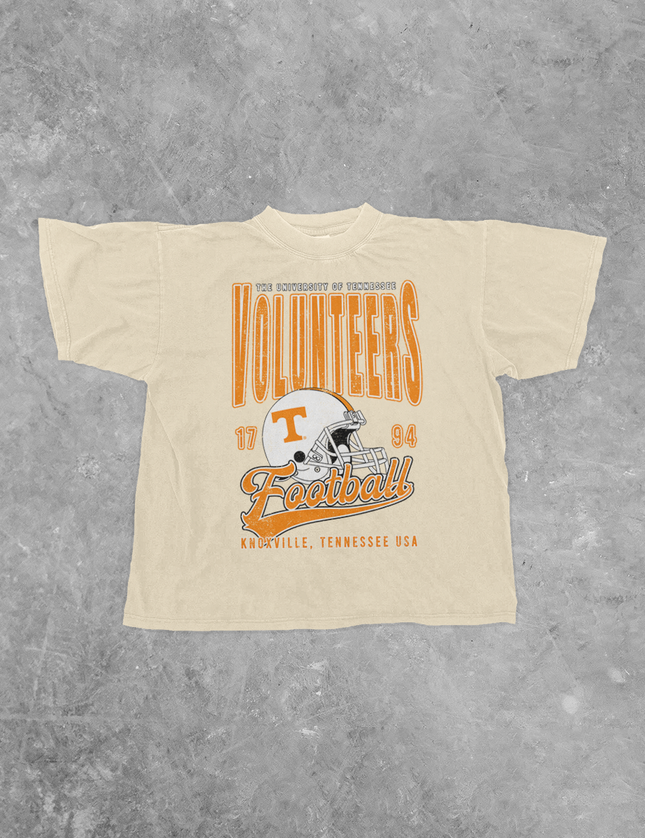 The Clandestine Underground - Vendita all'ingrosso Maglietta serigrafata - Unisex - Maglietta in Cotone Vintage Tennessee Volunteers Football2