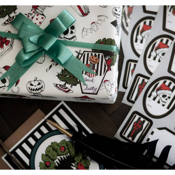 Spooky Cat Press - Wholesale Gift Tag Label - Creepmas Gift Label (Booklet)1