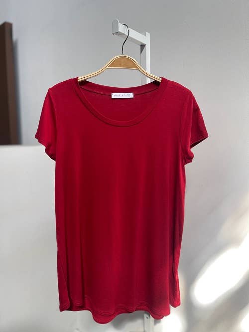 Chris & Carol Apparel – Engroshandel T-shirt – til kvinder – J413145T - Perfekt Solid Basic Tee6