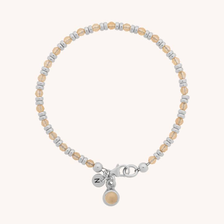 Bracciale Lineare con Pietra di Nascita - Novembre per la vendita all'ingrosso da parte di Nellou