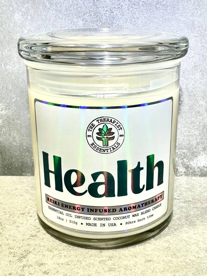 HEALTH - REIKI Energy Infused Intention Candle (Copy) for wholesale by The Therapist Essentials™
