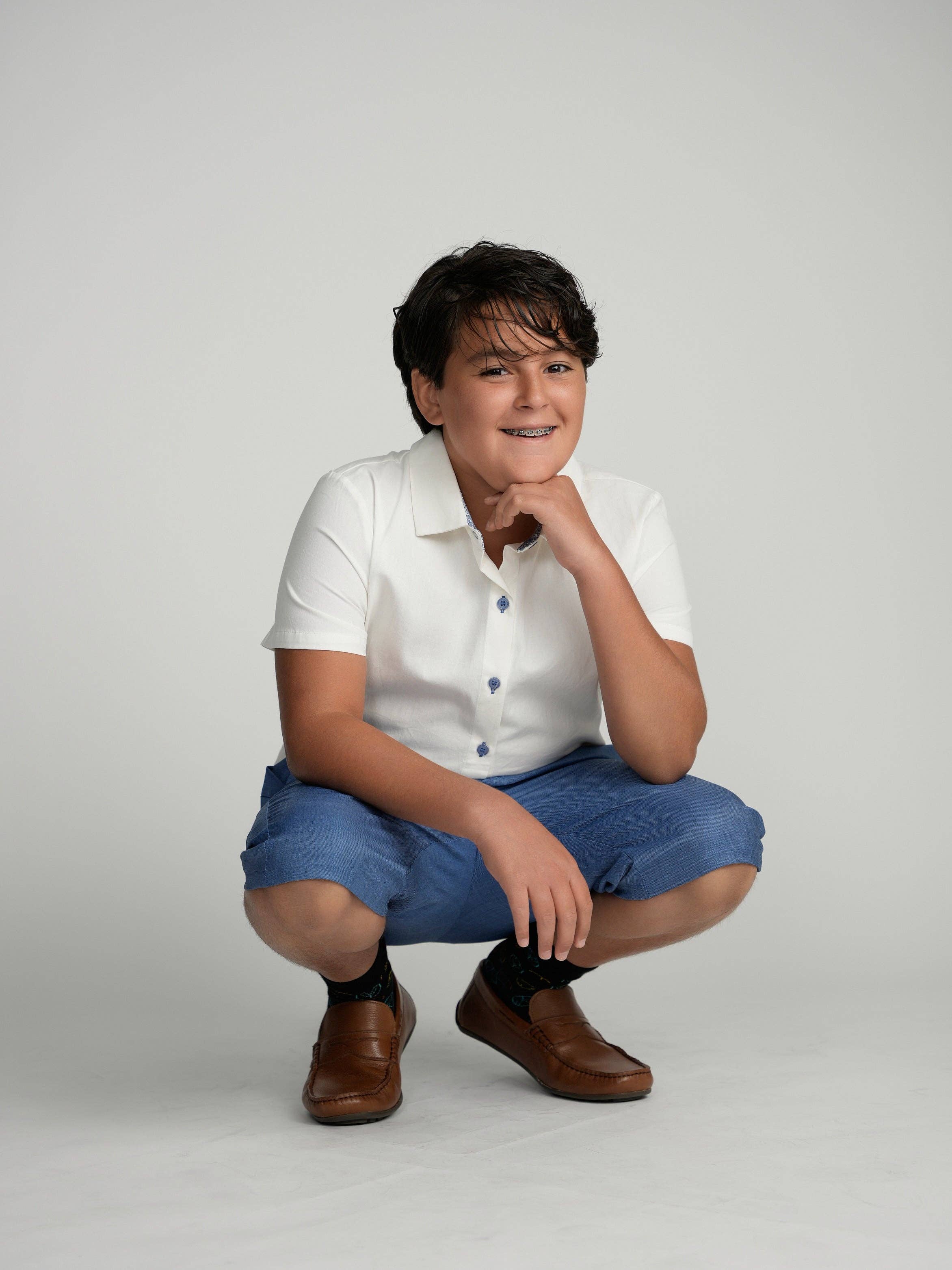 Mofi Boys Clothing - Wholesale Shorts - Kids - Egyptian Blue Short Dress Pants7