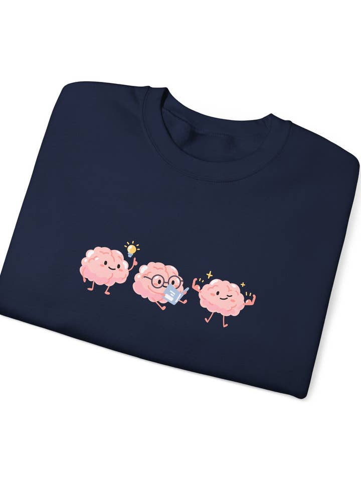 Sweatshirt Happy Brain - Pull unisexe teint en pièce pour mamans pour la vente par Cloth Paper Scissors LLC