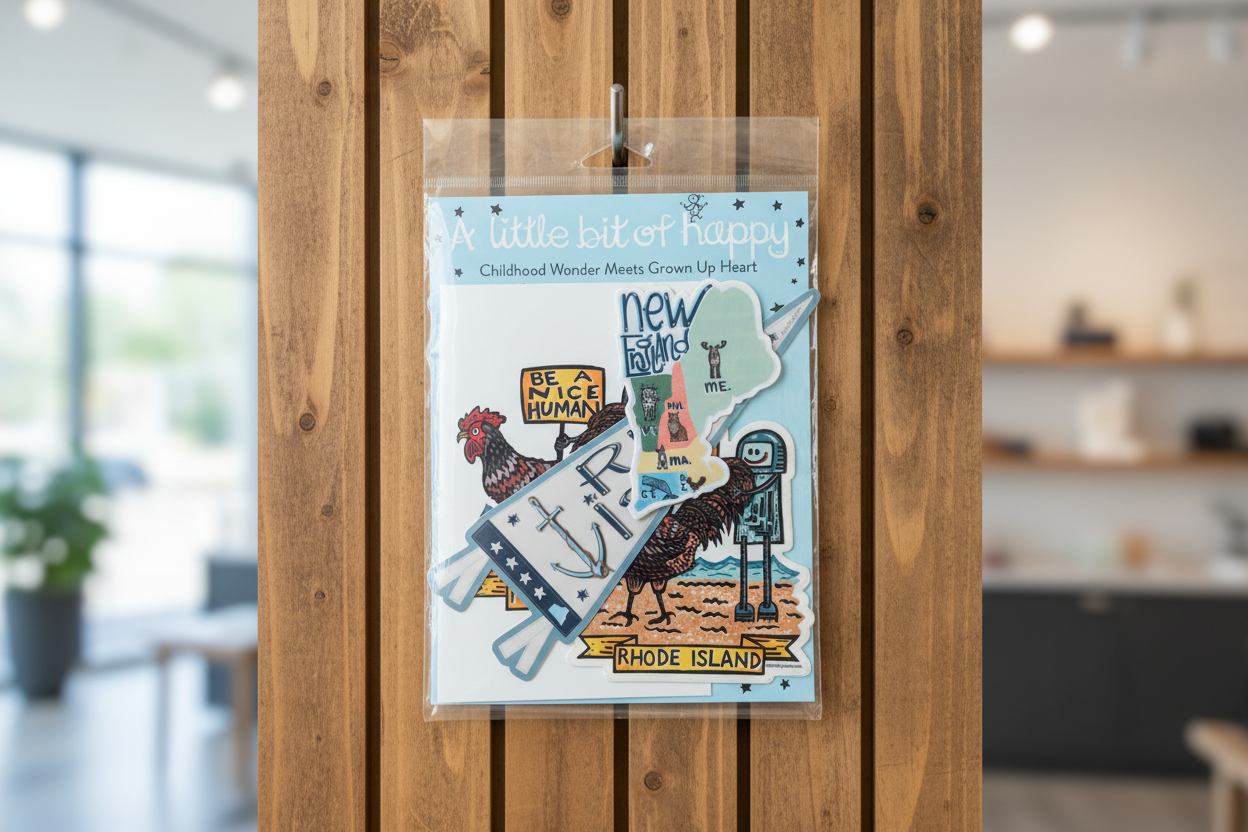 Block21Prints - Wholesale Gift Bag Set/Pack - Rhode Island Gift Bundle | Stickers & Postcard6