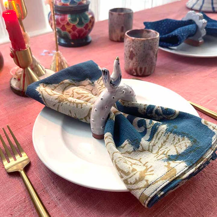 Holiday Dinner Napkins, Organic Cotton Set of 4 - Rose Gold and other Purchase Wholesale rose gold table runners. Free Returns & Net 60 Terms on Faire trending on Faire.