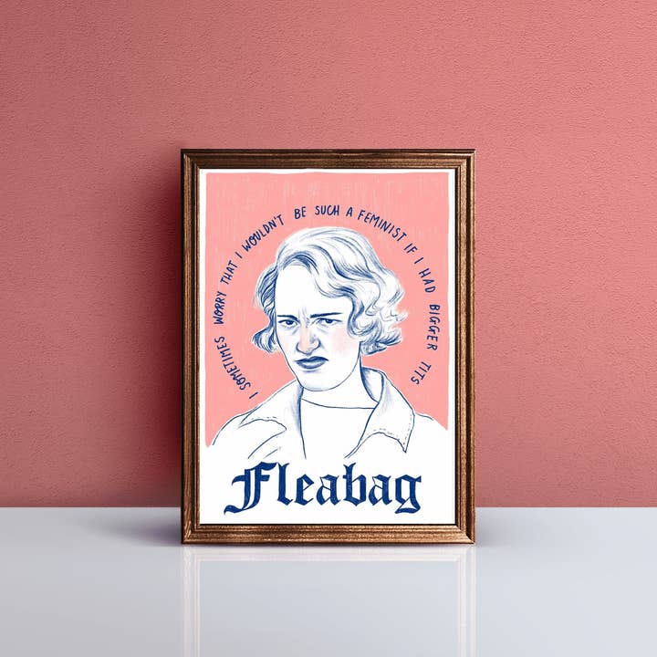 Spilt Milk Press - Wholesale Art Print - Fleabag Bigger Tits A4 Print1
