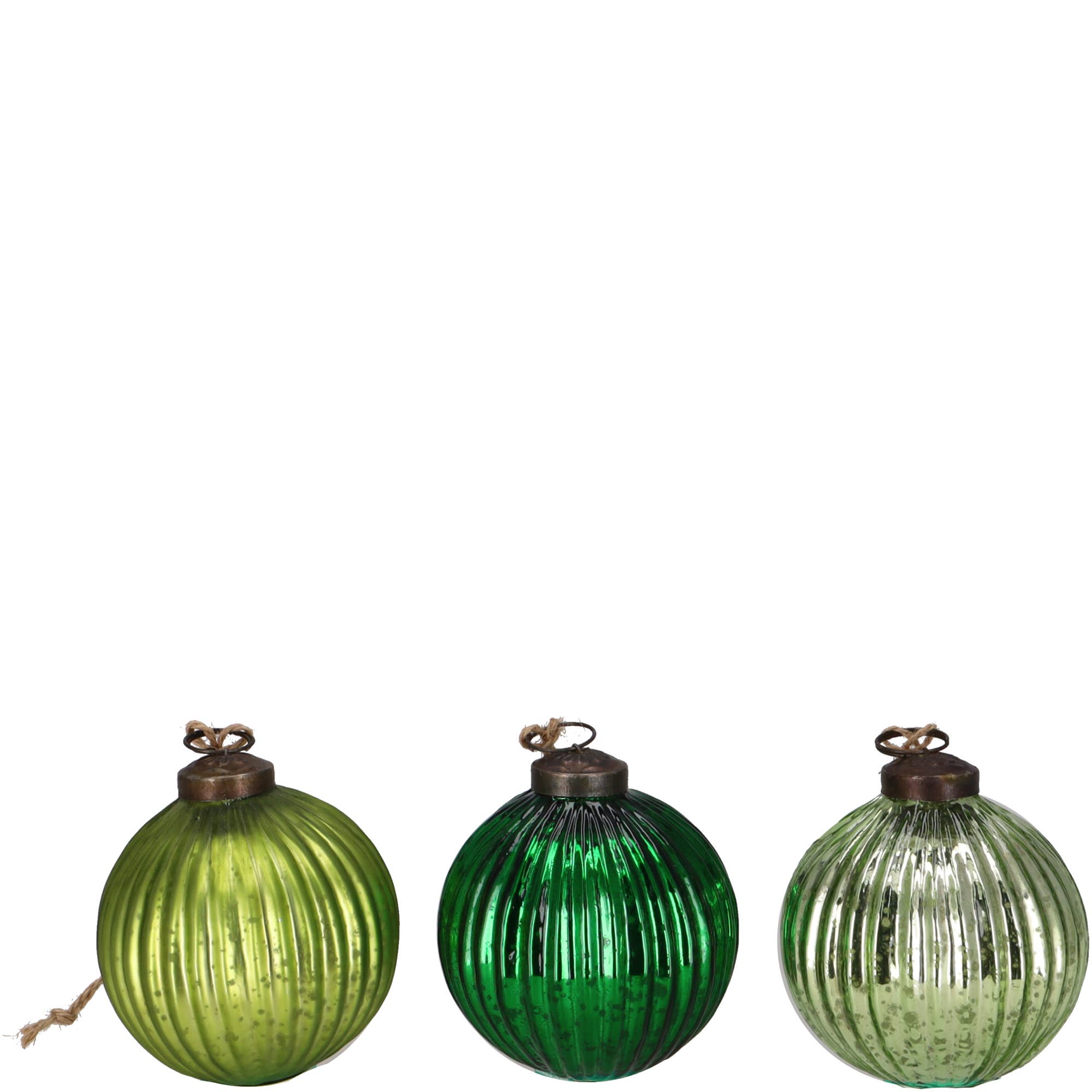 Vosteen - Wholesale Ornament - Sitia Glass Ball for Hanging D8cm in 3 shades of green0