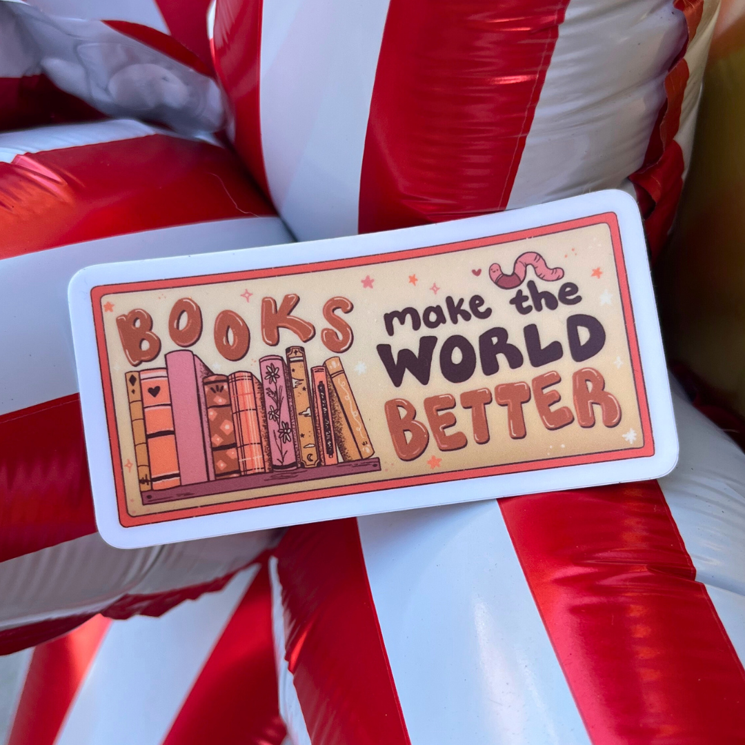 Liberal Jane Illustration - Wholesale Sticker - Books Make the World Better - Mini Sticker2